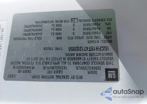 2007 Chevrolet Express Work Van из США, поврежденный, VIN 1GCFH15T471202856